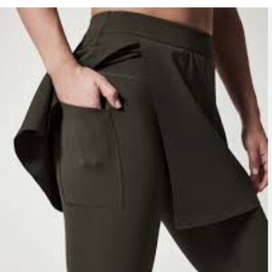 SPANX Booty Boost Skirt Around 7/8 Dark Palm Color Women's Size XL NWT
